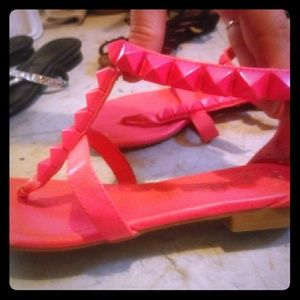 Hot pink sandals